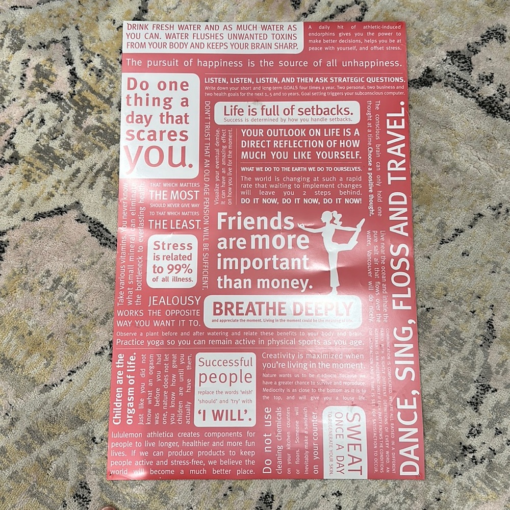 Lululemon manifesto poster